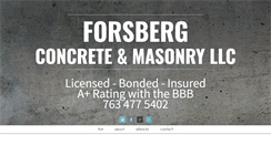 Desktop Screenshot of forsbergconcrete.com