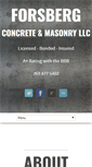 Mobile Screenshot of forsbergconcrete.com